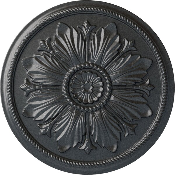Ekena Millwork Kaya Ceiling Medallion (Fits Canopies up to 5 1/4"), Hand-Painted Pewter, 23 5/8"OD x 1 1/2"P CM23KAPES - main